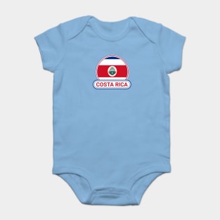 Costa Rica Country Badge - Costa Rica Flag Baby Bodysuit